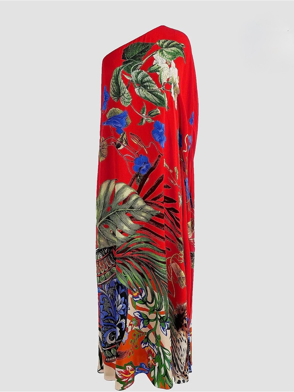 Alice + Olivia Riviera Pepper floral One-Shoulder Dress. Side 8.